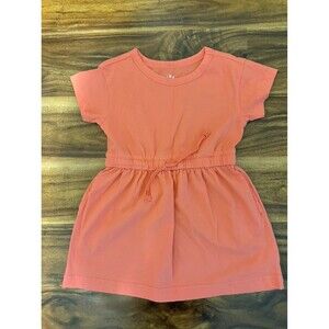 Primary Drawstring Waist Dress, Watermelon, Size 3